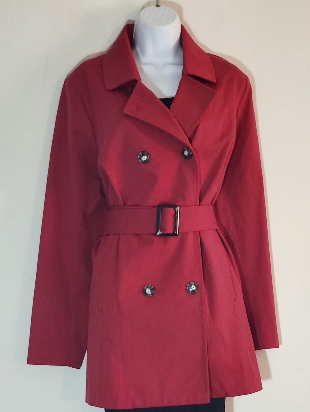 41Hawthorn Crue Double-Breasted, Button Front, Short Trench Coat Size 1X